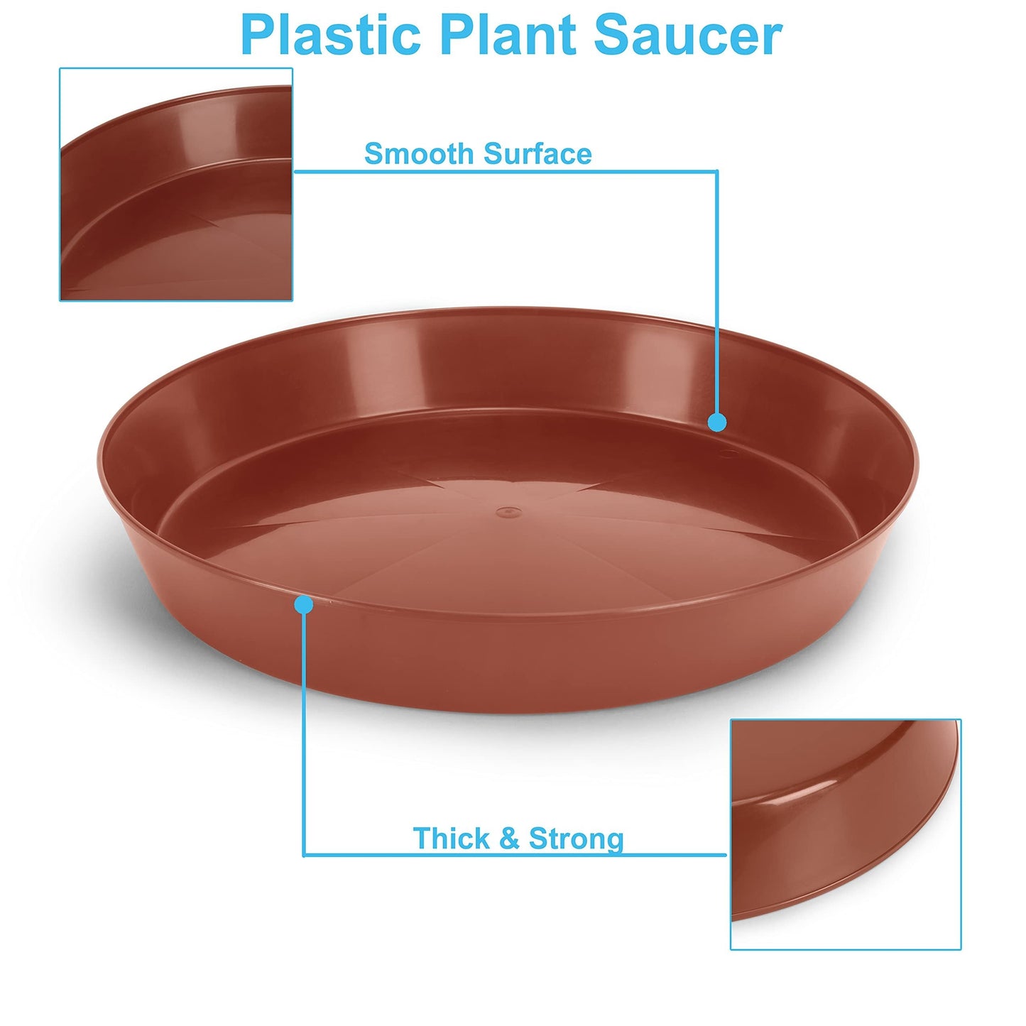 Austin Planter Saucers - Terra Cotta Colored Tray and Drip Pan