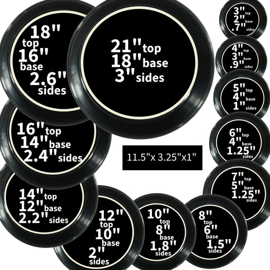 Austin Planter Saucers, Black Tray and Drip Pan