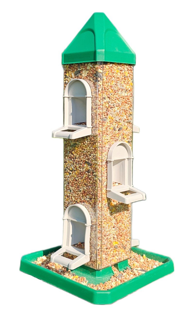 Austin Planter Bird Feeder with 6 Feeding Ports for Outdoors Hanging