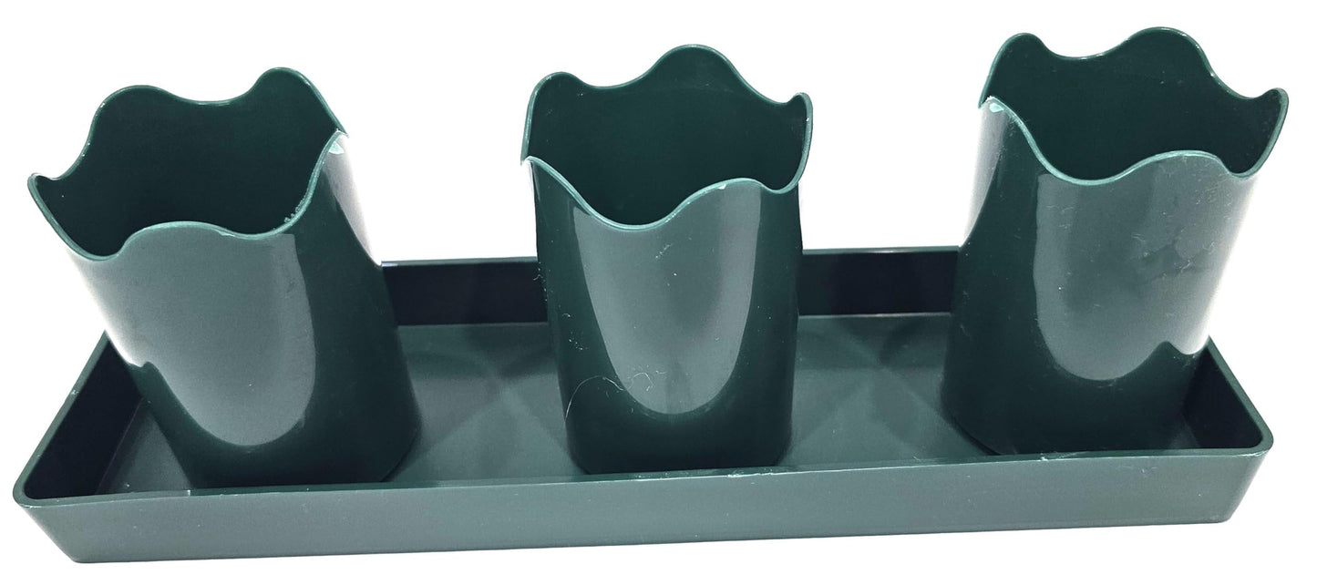 Austin Planter Plastic Flower Pot with Saucer less than 6 inch