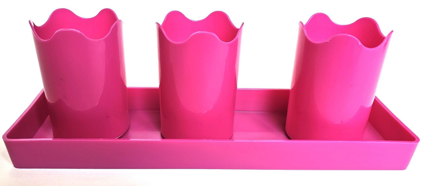 Austin Planter Plastic Flower Pot with Saucer less than 6 inch