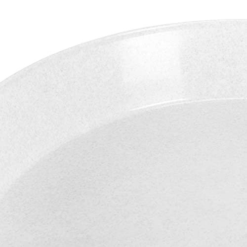 Austin Planter Saucers - White Granite Colored Tray and Drip Pan