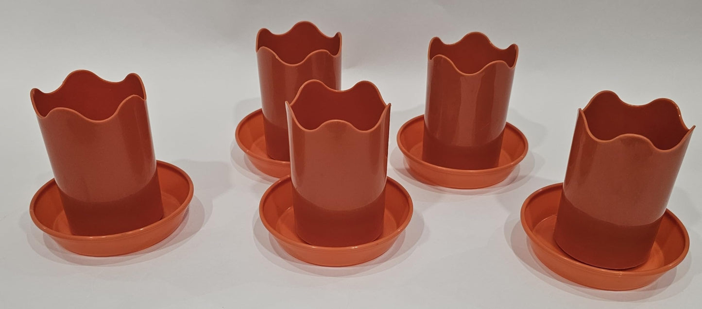 Austin Planter Plastic Flower Pot with Saucer less than 6 inch