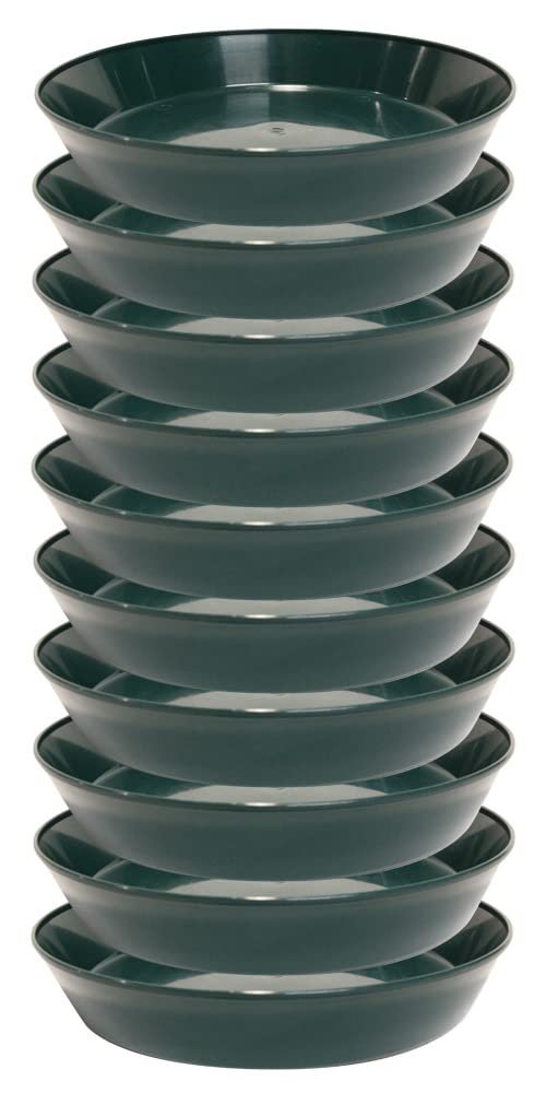 Austin Planter Saucers, Hunter Green Tray and Drip Pan,