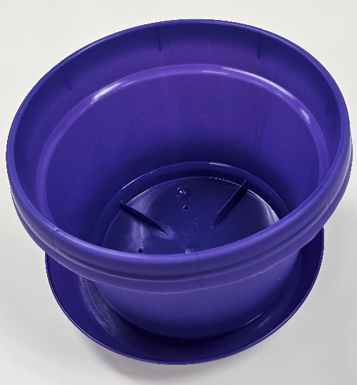 Austin Planter Plastic Flower Pot with Saucer over 6 inch